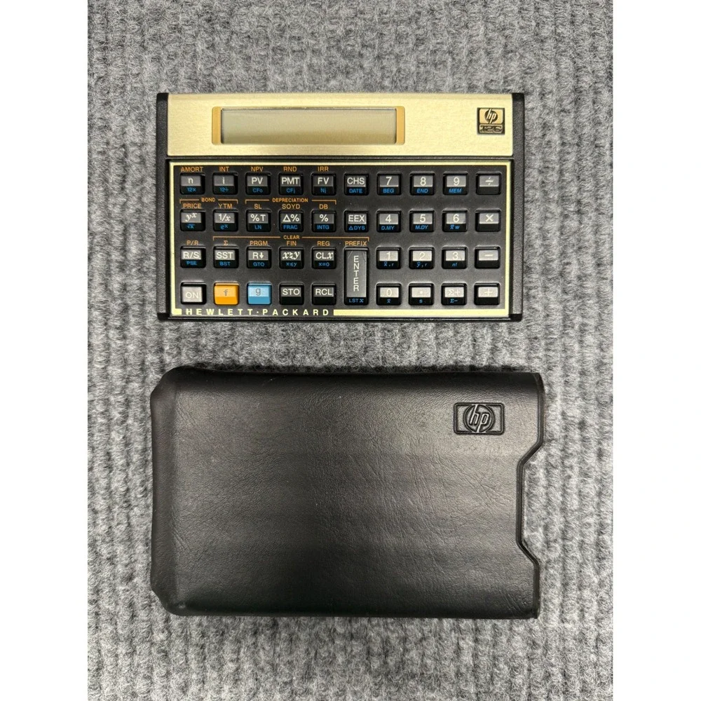 HP 12C Financial Calculator Hewlett Packard Gold Programmable RPN with Case‎
